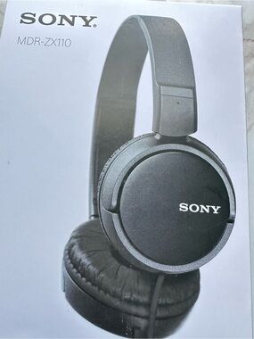 Sony Black On-Ear Headphones MDR-ZX110 Style